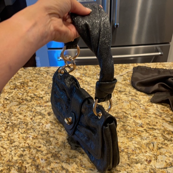 Coach Rose Gold and Black Leather Shoulder Bag - Picture 3 of 9